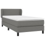 Boxspringbett dunkelgrau 80x200 cm mit Matratze und Kopfteil