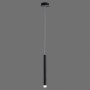 Schwarze LED-Pendelleuchte Bruno, 1-flammig, schlankes Design, 15x120 cm.