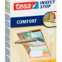 Verpackung des Tesa Fliegengitters für Dachfenster, 140x120 cm, mit flexiblem Befestigungssystem.
