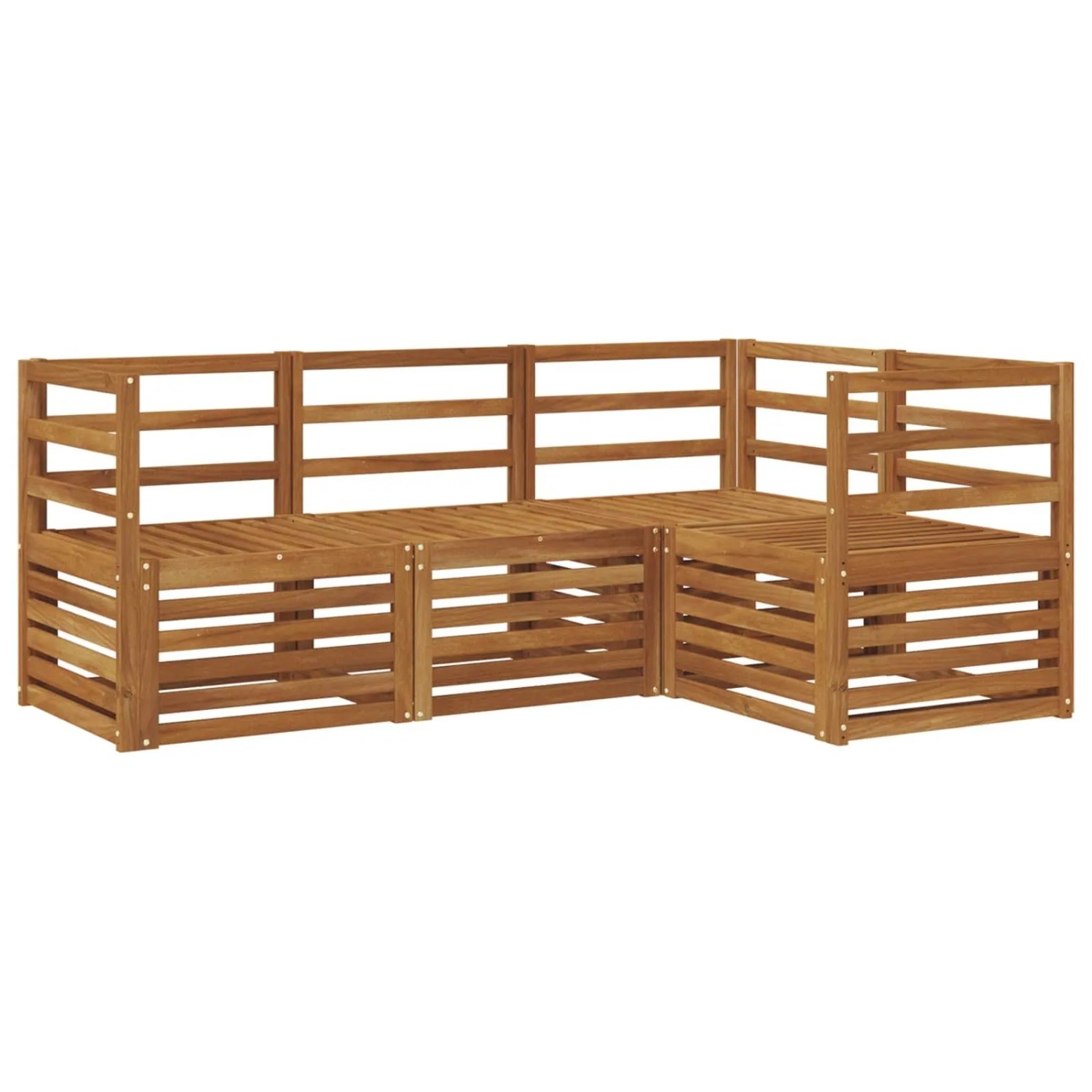 vidaXL Sofagarnituren 4 Tlg Natur Massivholz Akazie 3374709