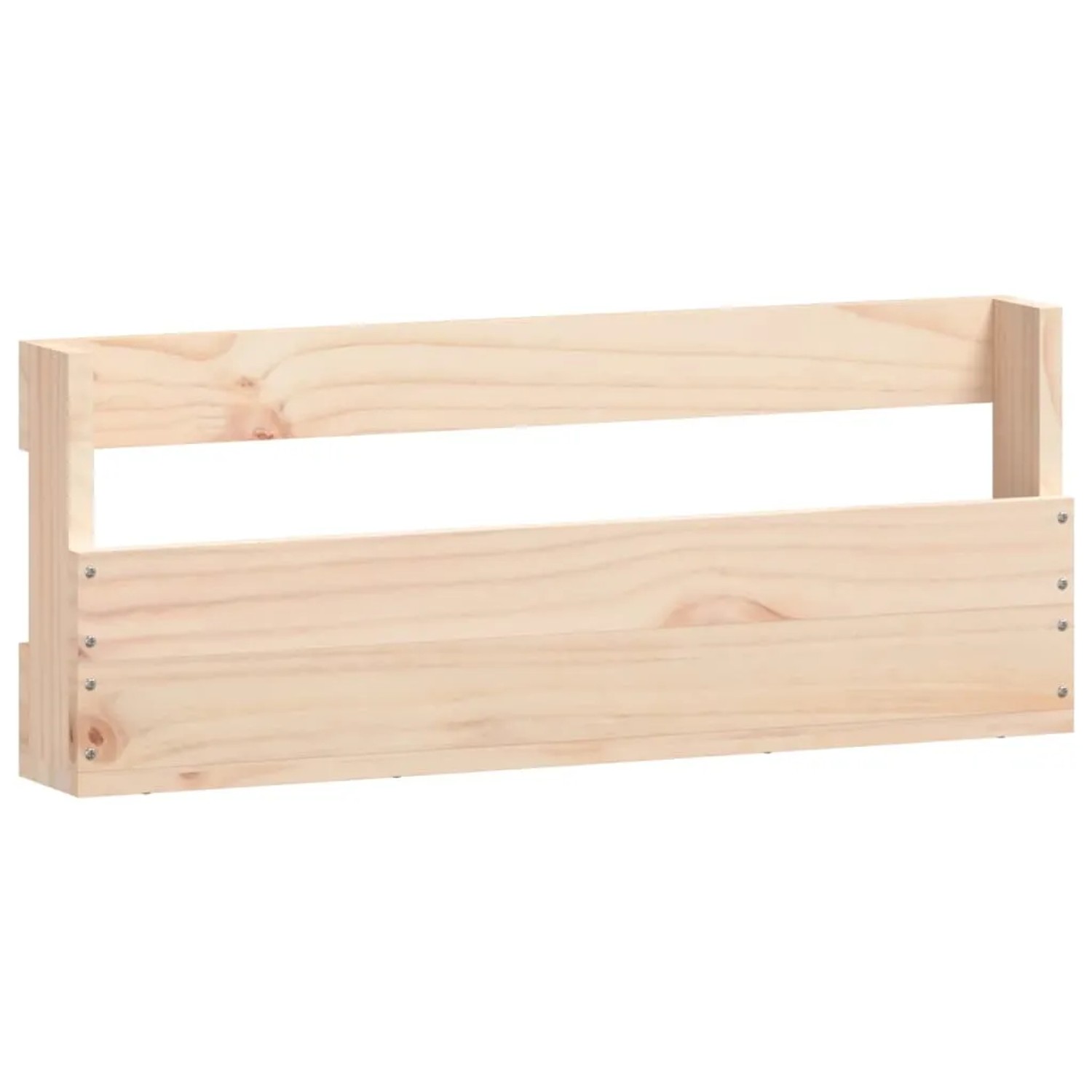 Wand-Schuhregal aus hellem Massivholz Kiefer, 59x9x23 cm, für platzsparende Schuhaufbewahrung.