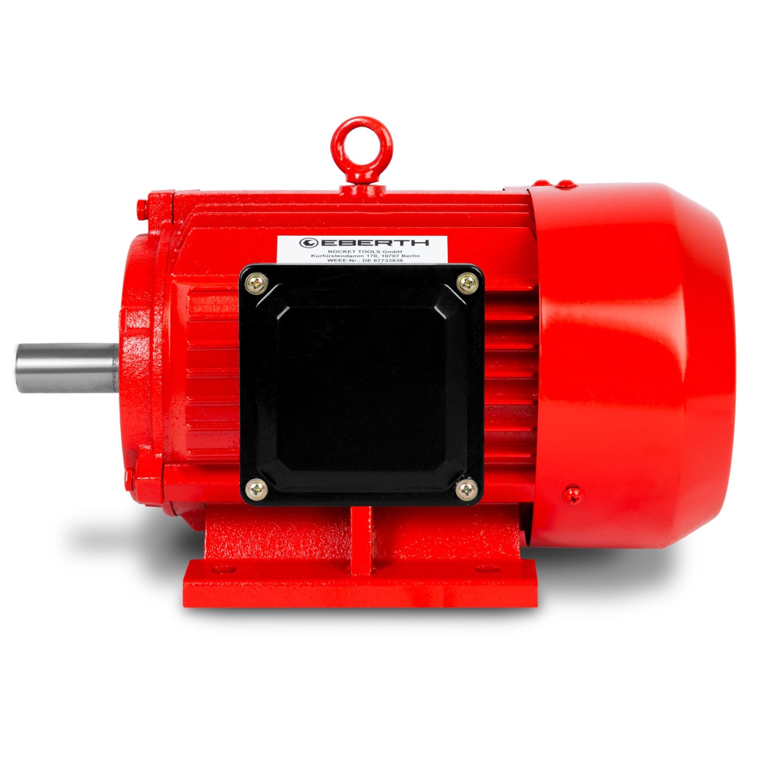 Roter EBERTH Elektromotor 400V, 3kW Leistung, 2890 U/min, für Werkzeugmaschinen und mehr.