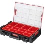 PROREGAL QBRICK Werkzeugkoffer mit 12 Fächern, transparentem Deckel und Tragegriff.