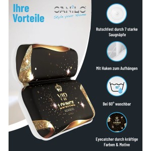 SANILO Badewannenkissen VIP-Lounge mit Saugnäpfen, waschbar bis 60°C, für entspannende Bademomente.