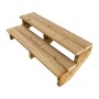 Vinuovo Außentreppe aus Holz, 2 Stufen, 120cm breit, ohne Setzstufen.
