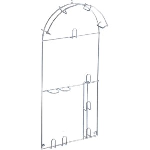 Silberner Vauth-Sagel Universal Schlauch- und Kabelhalter aus Stahldraht mit Haken.