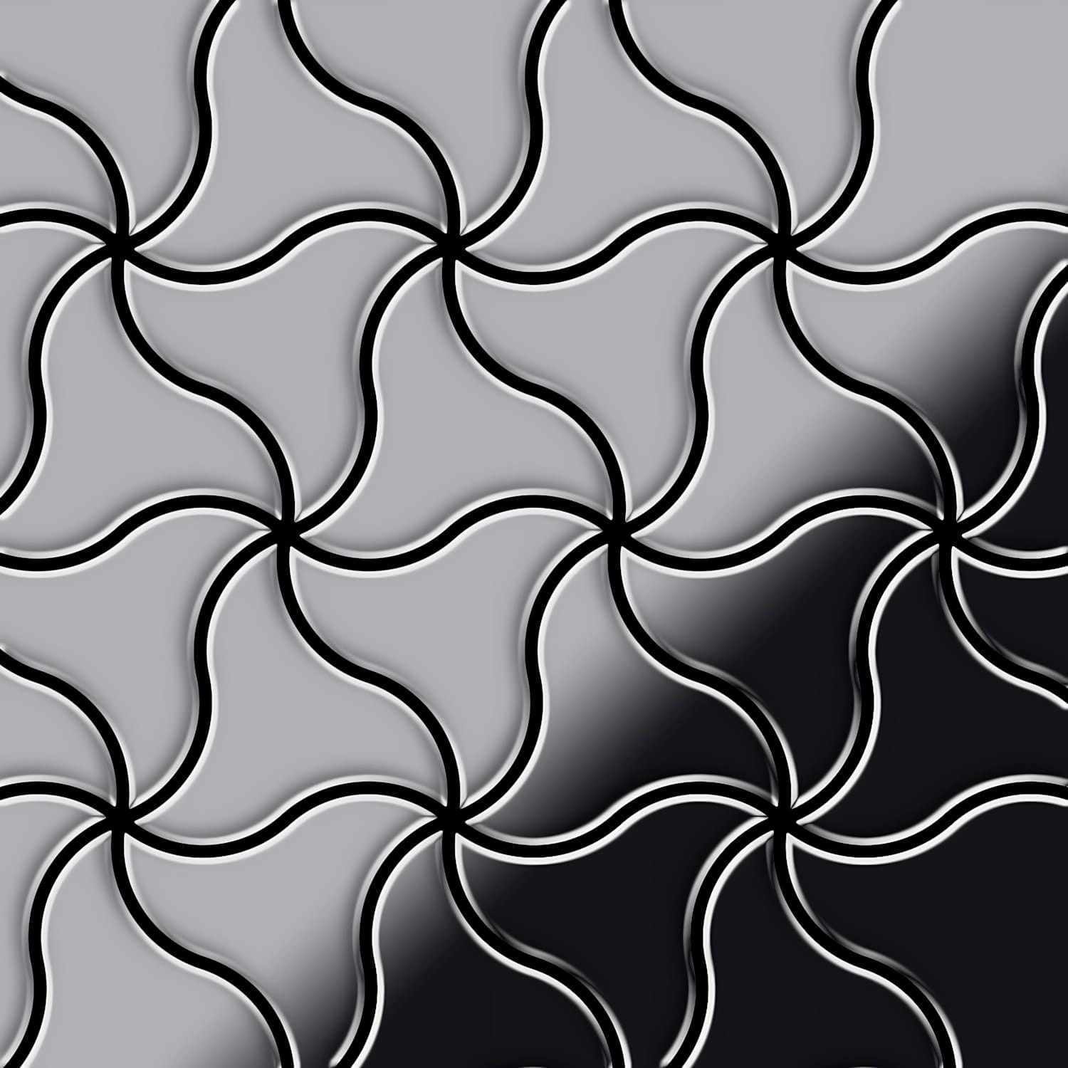 ALLOY Mosaik Fliese Massiv Metall Edelstahl Marine Hochglanz Grau 1,6mm Nin günstig online kaufen