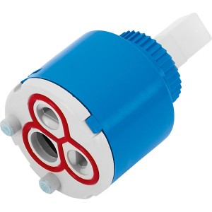 Keramikkartusche 35mm für Küchenarmatur, blau/weiß, Ersatzteil.