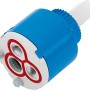 Keramikkartusche 35mm für Küchenarmatur, blau/weiß, Ersatzteil.