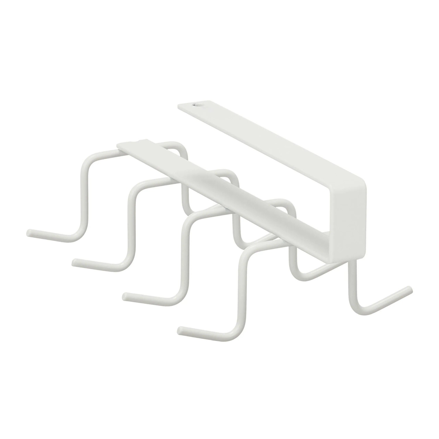 Relaxdays Haken Schrankeinsatz Metall Weiß Einhängbar 8 Haken 6,5 cm x 10 cm x 18 cm 0,1 kg