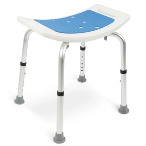 KARAT Duschhocker Noah - Höhenverstellbarer Duschstuhl Badhocker - Belastbar bis 150 kg - Rutschfest & Stabil - Gummifüße