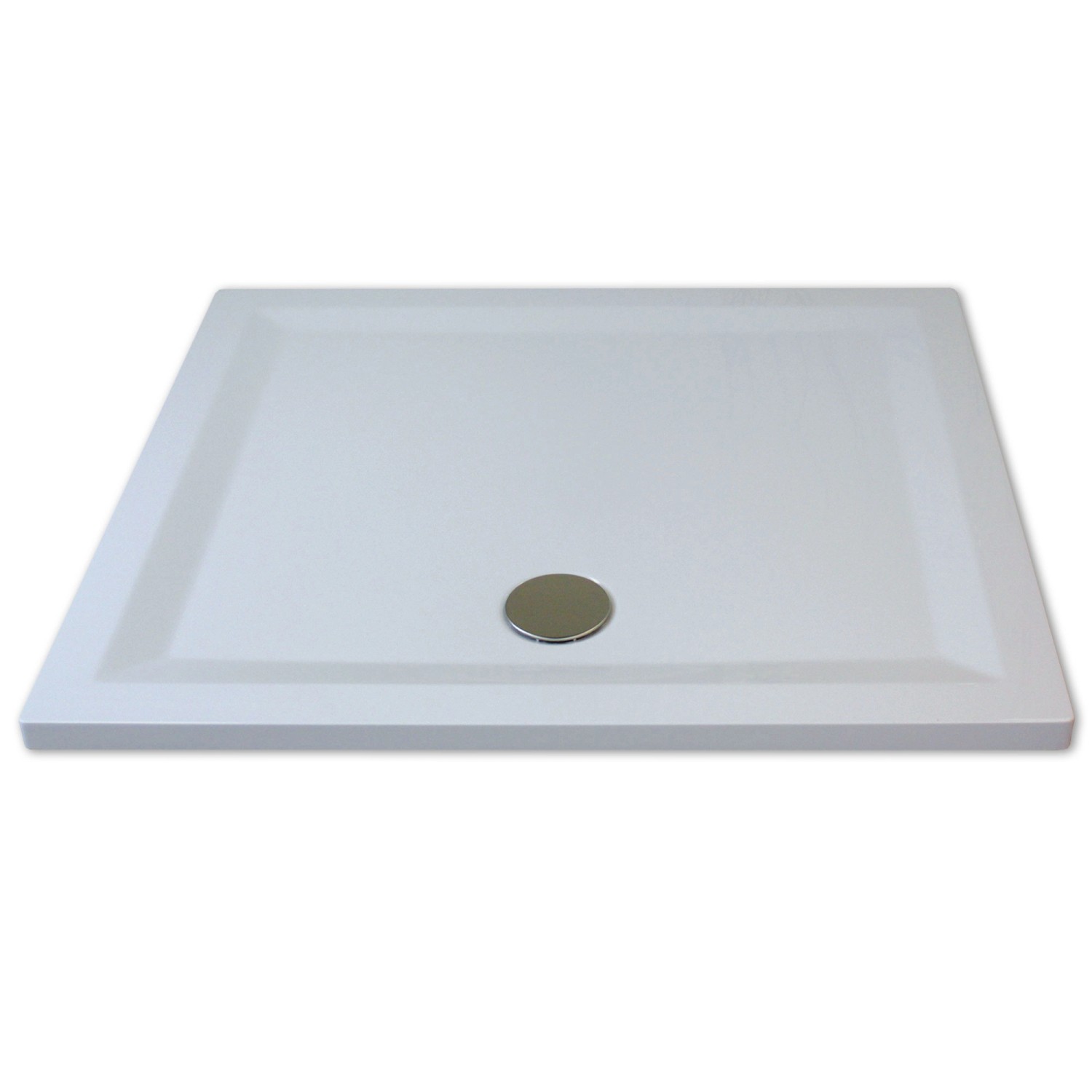 Breuer Rechteck-Duschwanne Quick72 Flat Line Design Weiss 75x90 cm