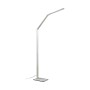 Lucande LED Stehlampe Nicano 9621660 Dimmbar Modern in Alu aus Aluminium 1-flammig Arbeitszimmerleuchte