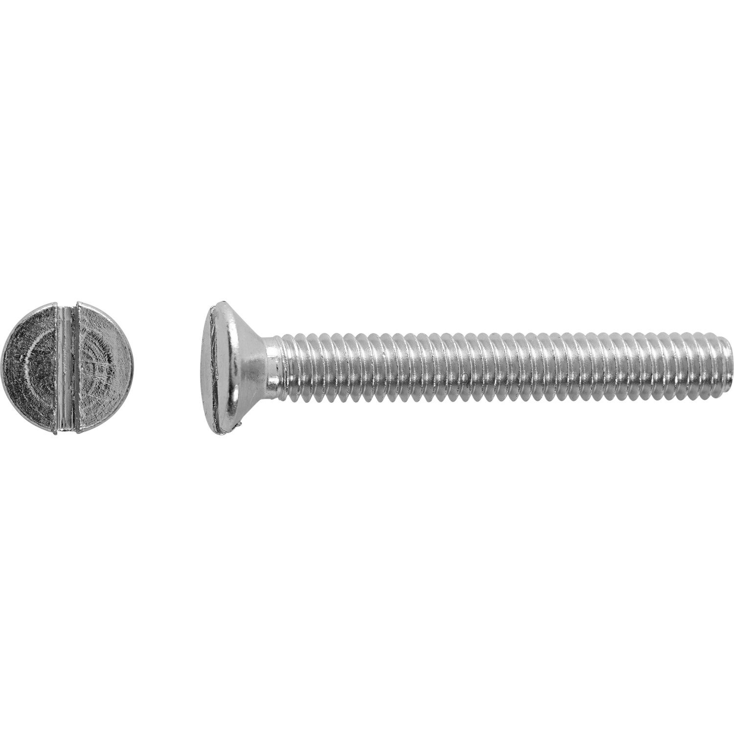 LUX Senkkopf Gewindeschraube M4 x 25 mm Verzinkt Schlitz 8 Stück mit Muttern