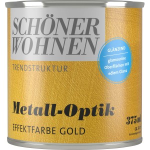 Schöner Wohnen Metall-Optik Effektfarbe Gold, 375ml Dose, glänzend.