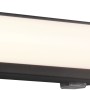 Schwarze Trio LED-Wandleuchte Mattimo für Bad, 40 cm breit, warmweißes Licht.