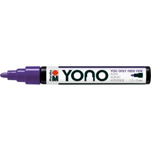 Marabu Yono Acrylmarker, 1,5-3 mm, Violett. Deckender Stift für Künstlerbedarf.