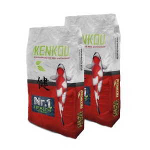 Zwei Säcke Kenkou Koifutter Nr.1 Health Sinkend 4.5 mm 10 kg Teichfutter.