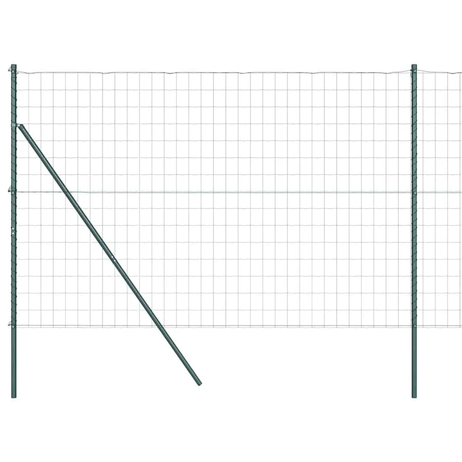 vidaXL Zaun mit Pfosten Grün 1,5 x 10 m Stahl und PVC 3350301 günstig online kaufen
