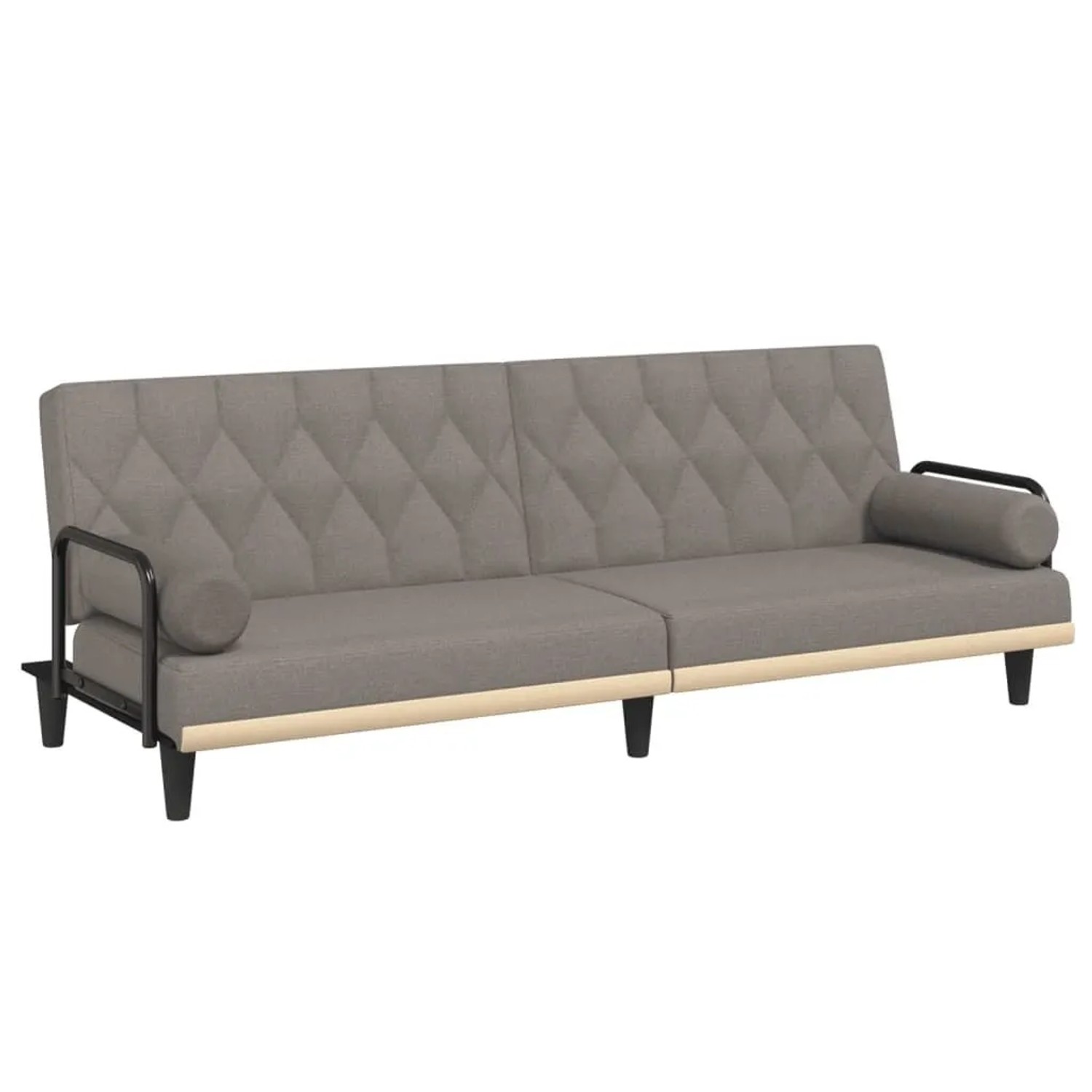 vidaXL Schlafsofa mit Armlehnen Taupe Stoff 351942