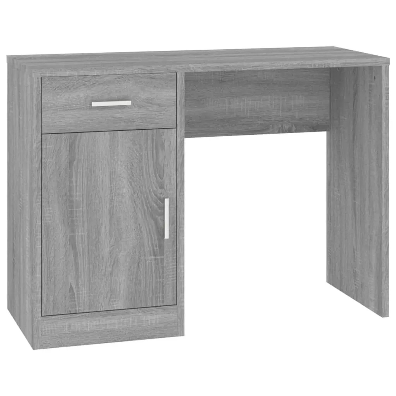 vidaXL Schreibtisch mit Stauraum Grau Sonoma 100x40x73 cm 342657