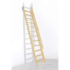 Minka Wangentreppe Flexiblo aus Fichte, unbehandelt, platzsparende Innentreppe mit Handlauf.