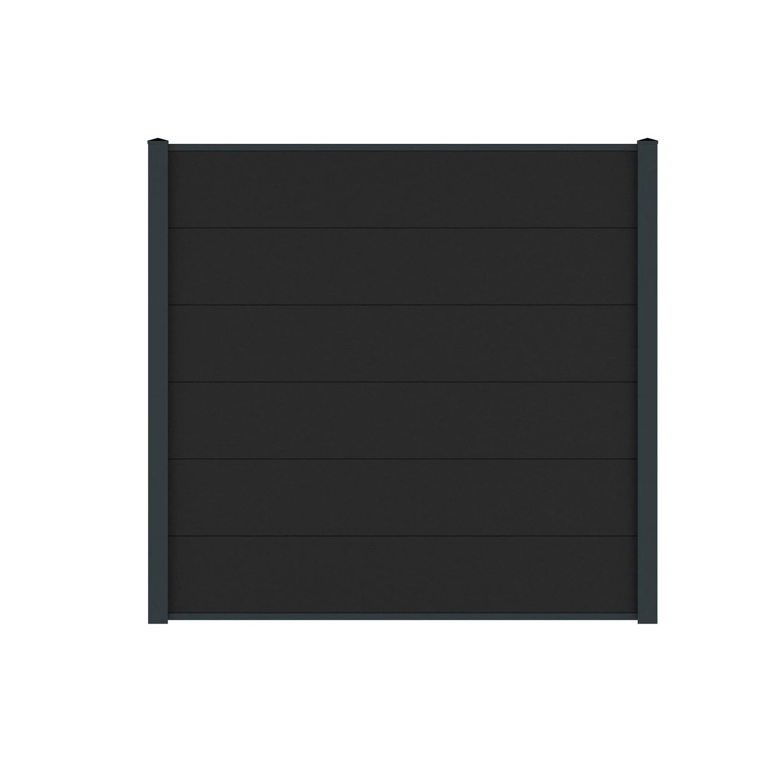 Vidual WPC-Sichtschutzzaun Comp-co 280 zum Aufdübeln 1,8 m x 16,05 m Anthrazit