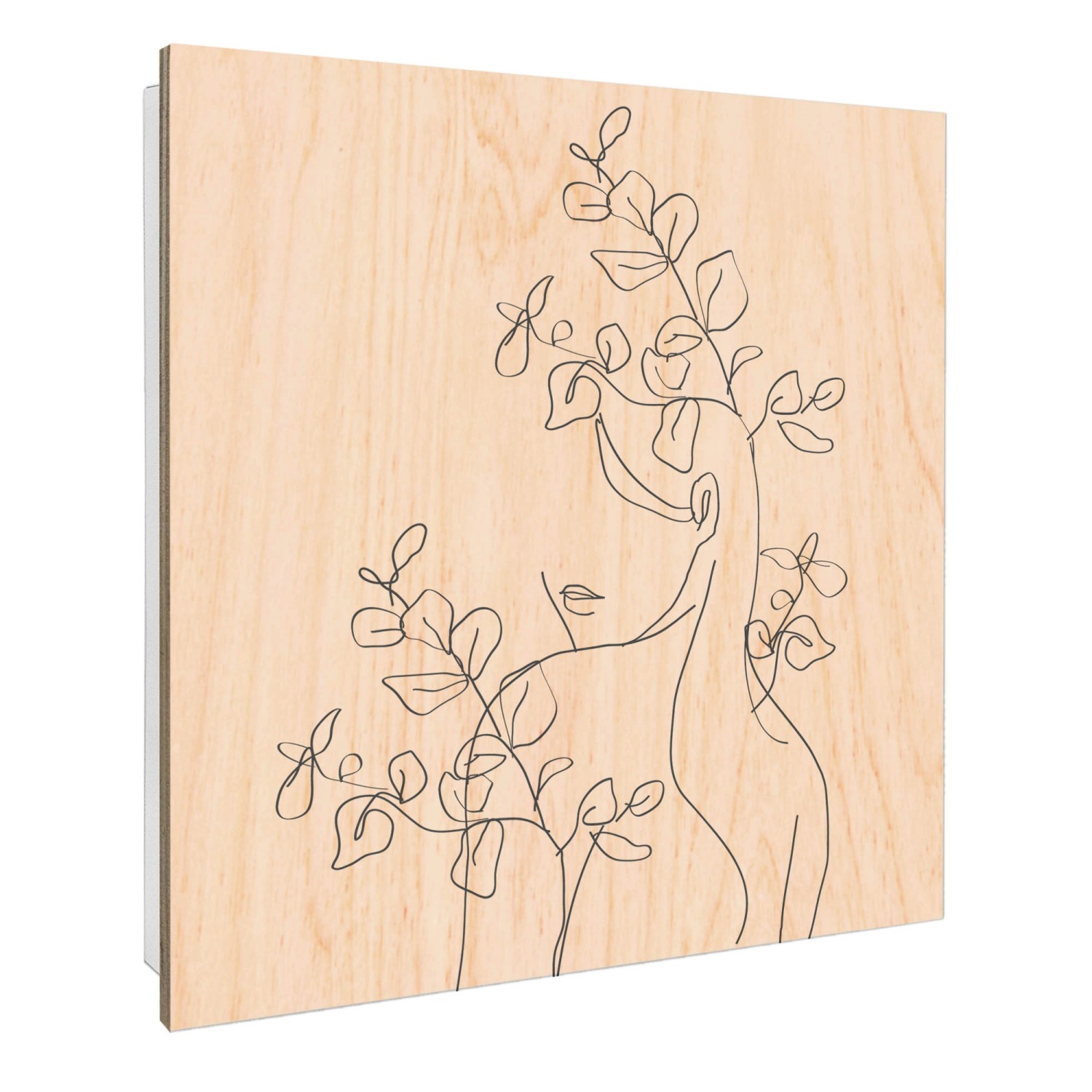 Banjado Großer Schlüsselbox Holz 30x30cm Weiß Scharnier Rechts 50 Haken Sch günstig online kaufen