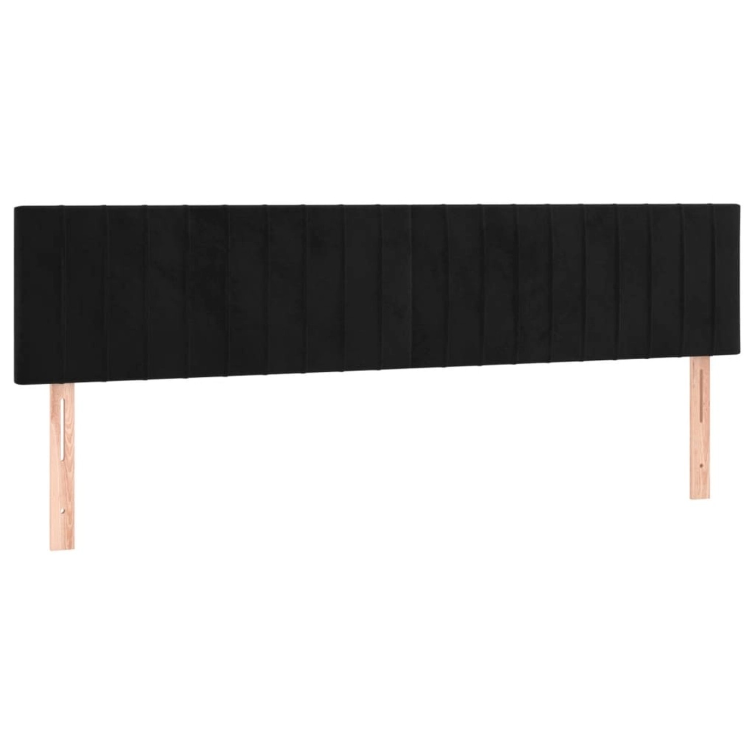 Schwarzes vidaXL Boxspringbett Kopfteil aus Samt, 160x200 cm. Bett Zubehör.