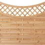 T & J Sichtschutzzaun Avantgarde mit Doppelbogen und Rankgitter, Holz natur, 160x180 cm.