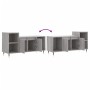 VidaXL TV-Schrank Grau Sonoma, Holzwerkstoff, 100x35x55 cm, mit offenen Fächern und Türen.