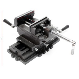 Wiltec Maschinenschraubstock 2Xachse 100Mm Schraubstock Kreuz Frästisch Werkbank