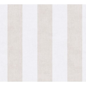 A.S. Creation Vliestapete mit Streifen in Beige und Weiß.