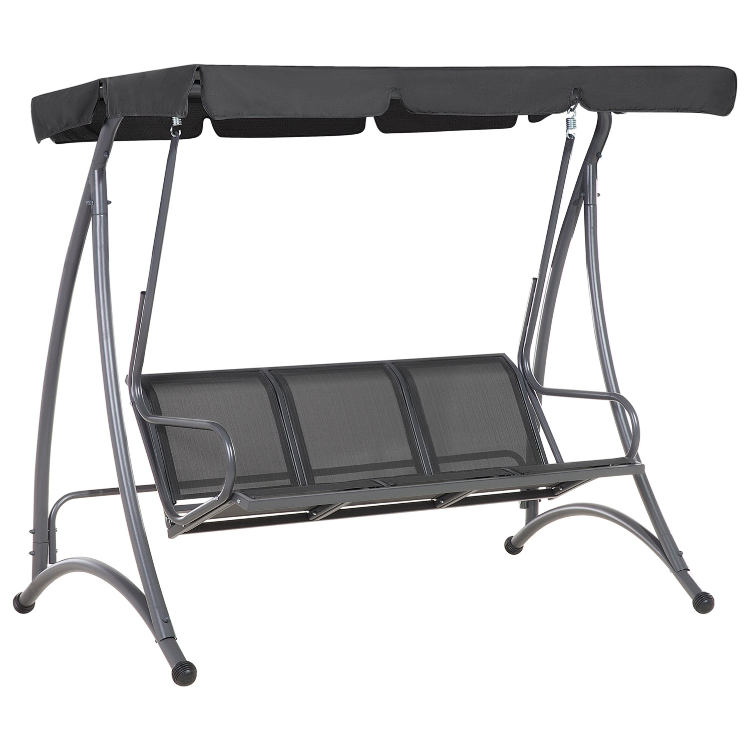 Beliani Gartenschaukel BOGART Schwarz 120x190x169 günstig online kaufen