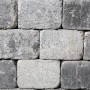 Grau-anthrazitfarbene EHL Mauersteine Verona Antik, 30x20x7 cm, im Mauerverband.