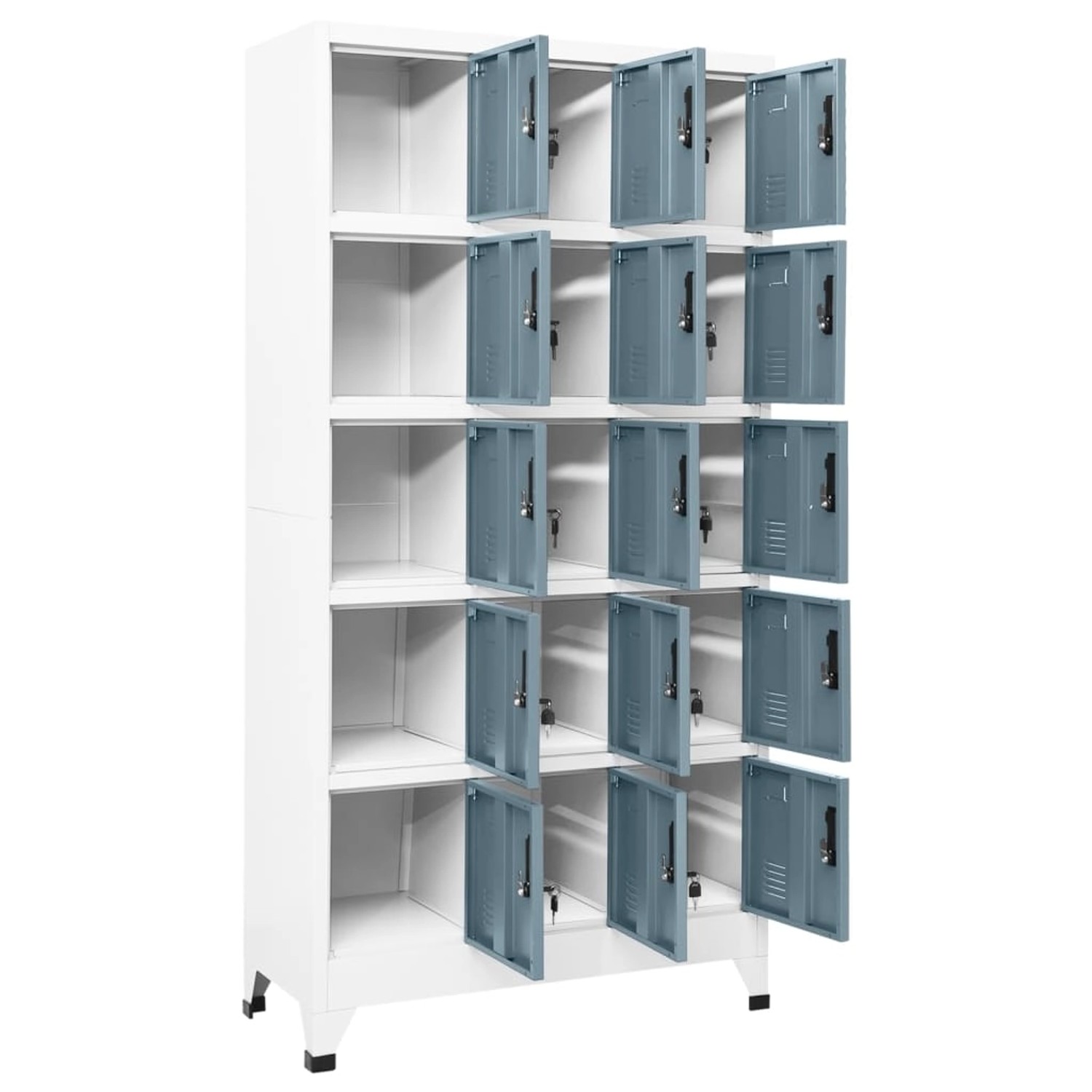 vidaXL Schließfachschrank Hellgrau und Dunkelgrau 90x40x180 cm Stahl Modell 1