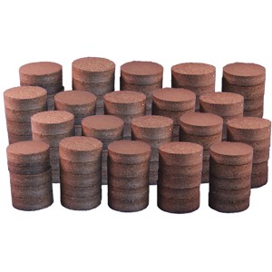 Proflora Quelltabletten, 100 torffreie Kokos-Anzuchterde Tabs (Ø 50mm) für Pflanzenanzucht.