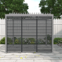 Anthrazitfarbene MWH Lamellenwand 93cm für Pergola, bietet Sichtschutz im Garten. Festes Design für Outdoor.