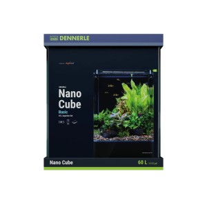 Dennerle Nano Cube Basic 60L Aquarium Set mit LED-Beleuchtung und Filter.