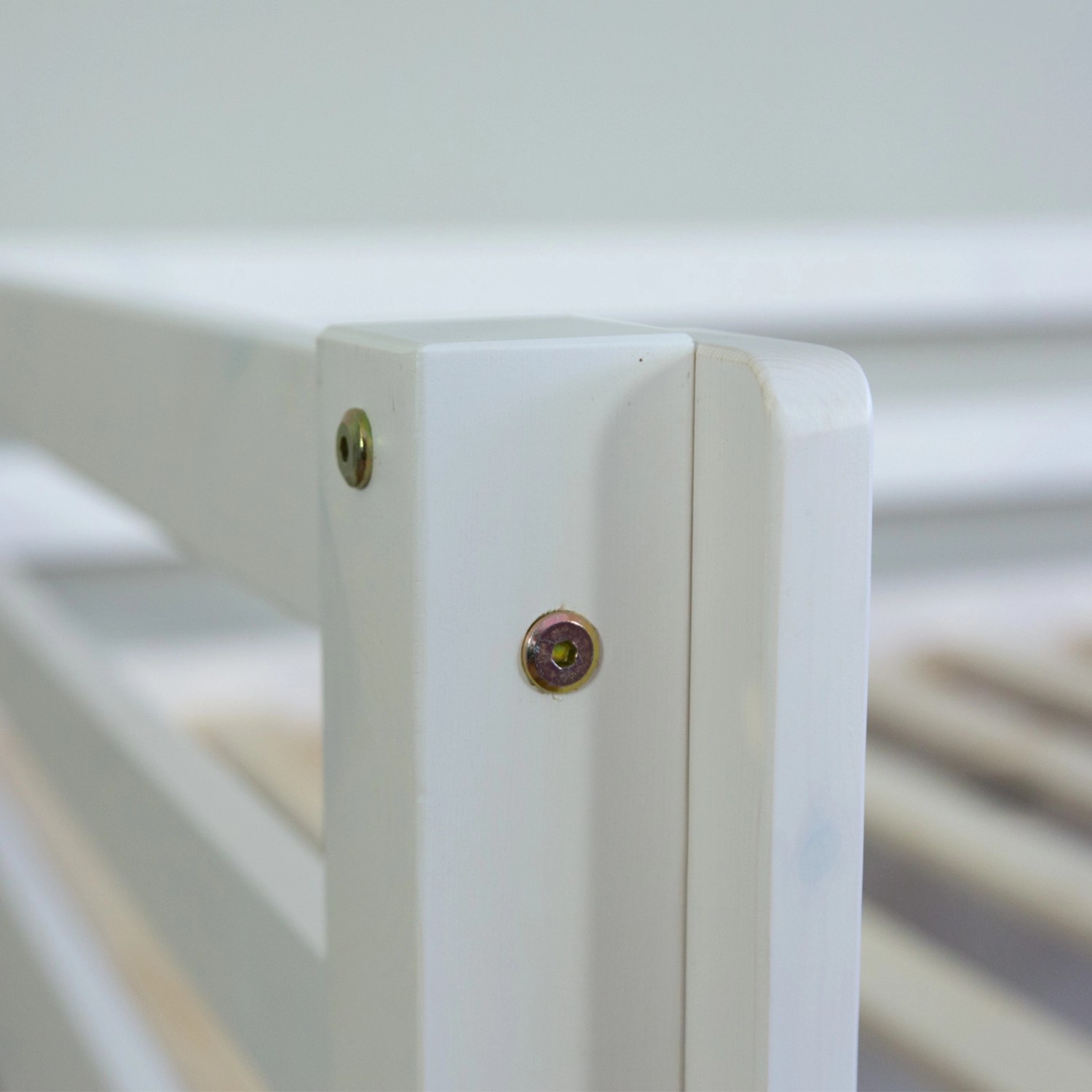 Homestyle4u Hochbett 90x200 mit Vorhang und Lattenrost in Weiß Pirat 2538_6