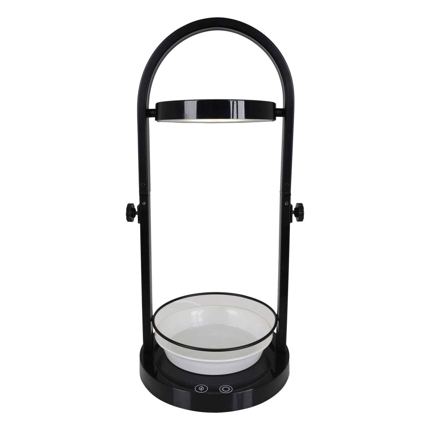 Näve LED-Tischleuchte Pflanzen, 53,5 cm, schwarze Design-Tischlampe zur Pflanzenbeleuchtung.