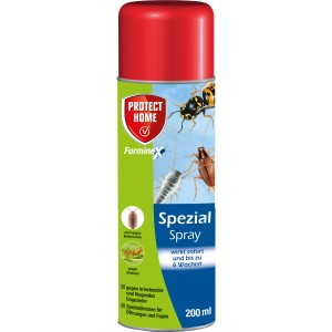 Protect Home FormineX Spezialspray gegen Ungeziefer, 200ml Dose mit rotem Deckel.