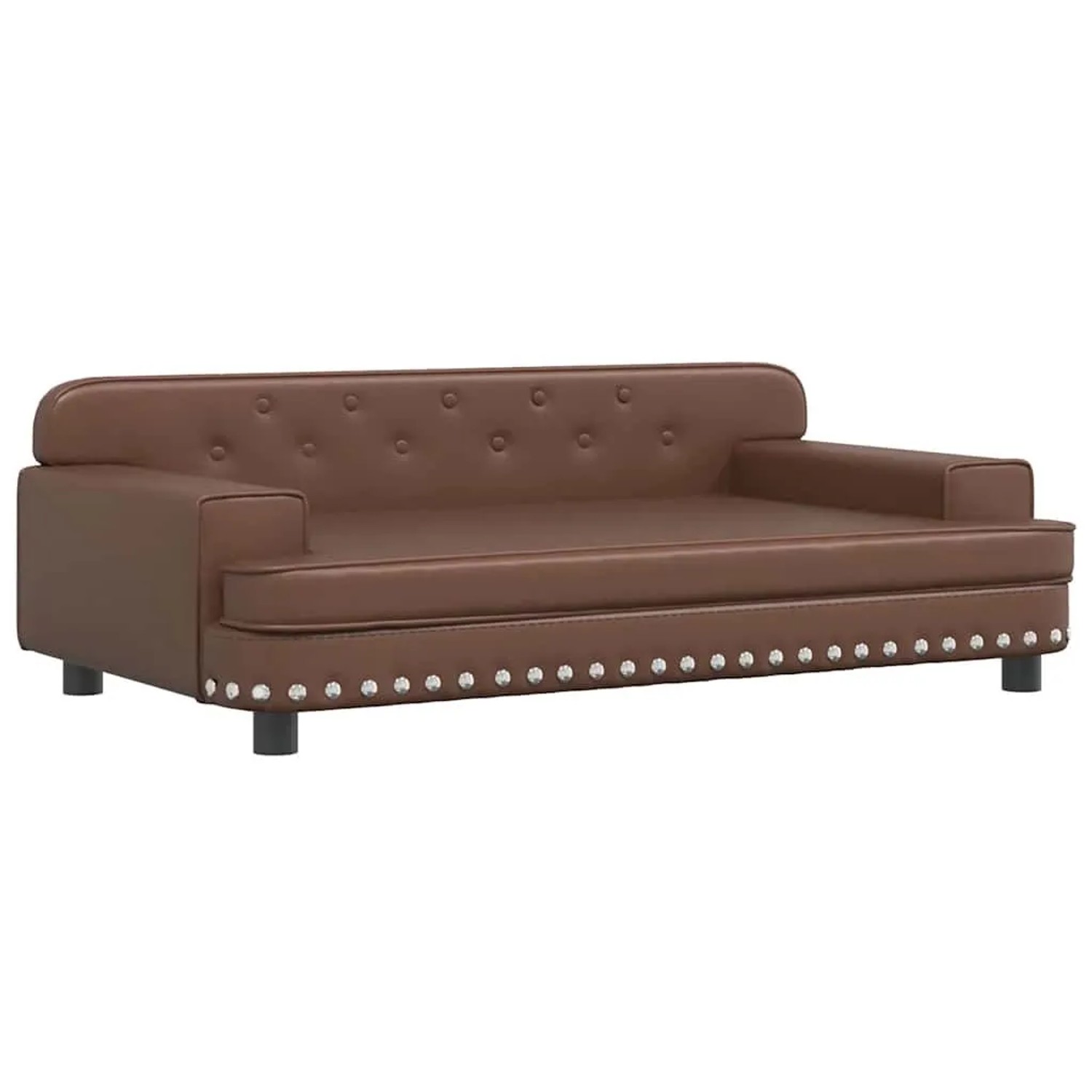 vidaXL Hundebett Braun 90x53x30 cm Kunstleder 171878