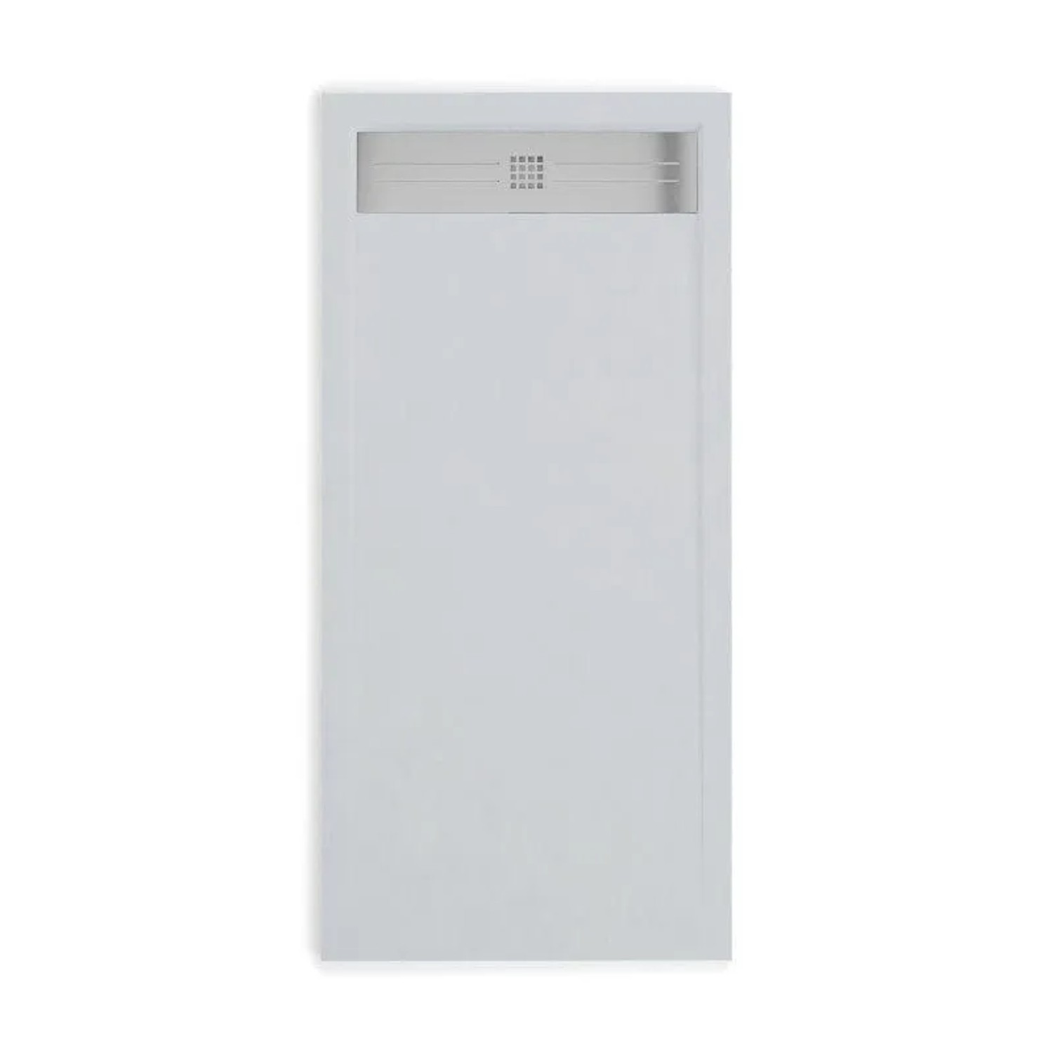 Stano Mineralguss-Duschwanne Extra Flach Elite Grau Edelstahl Ablaufabdeckung 80x130cm