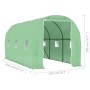 vidaXL Gewächshaus 9 m² 4,5x2x2 m 48165_11