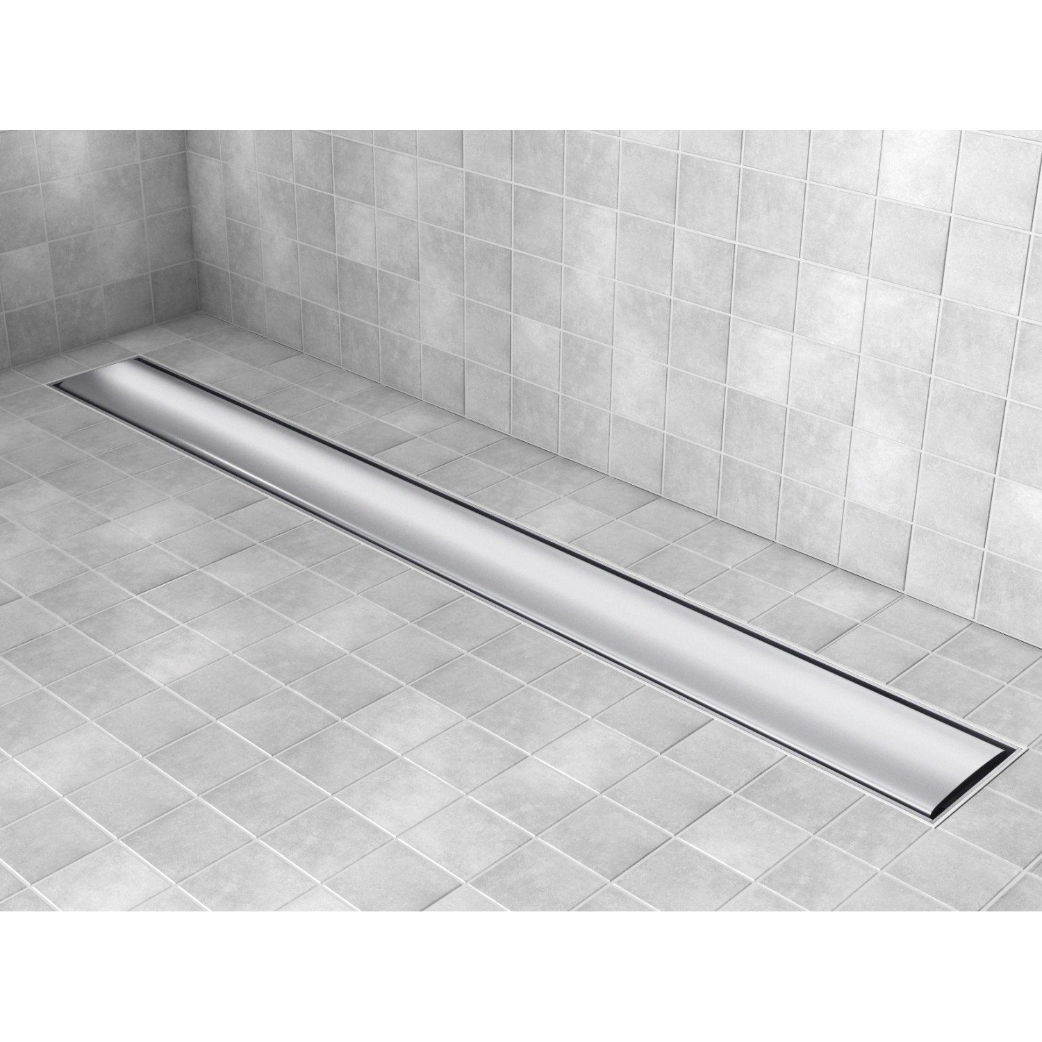 Ottofond Duschrinne 100 cm x 8 cm Chrom