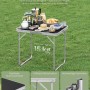Schwarzer WOLTU Campingtisch, klappbar mit Alu-Gestell. Ideal für Camping & Outdoor.