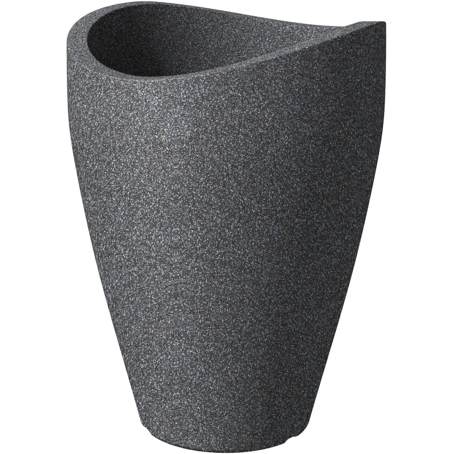 Scheurich Pflanzgefäß Wave Globe High Ø 50 cm x 67 cm Schwarz-Granit