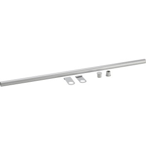 Metall-Kleiderstange, 80 cm, weiß-alu, zur Montage an Regalböden.