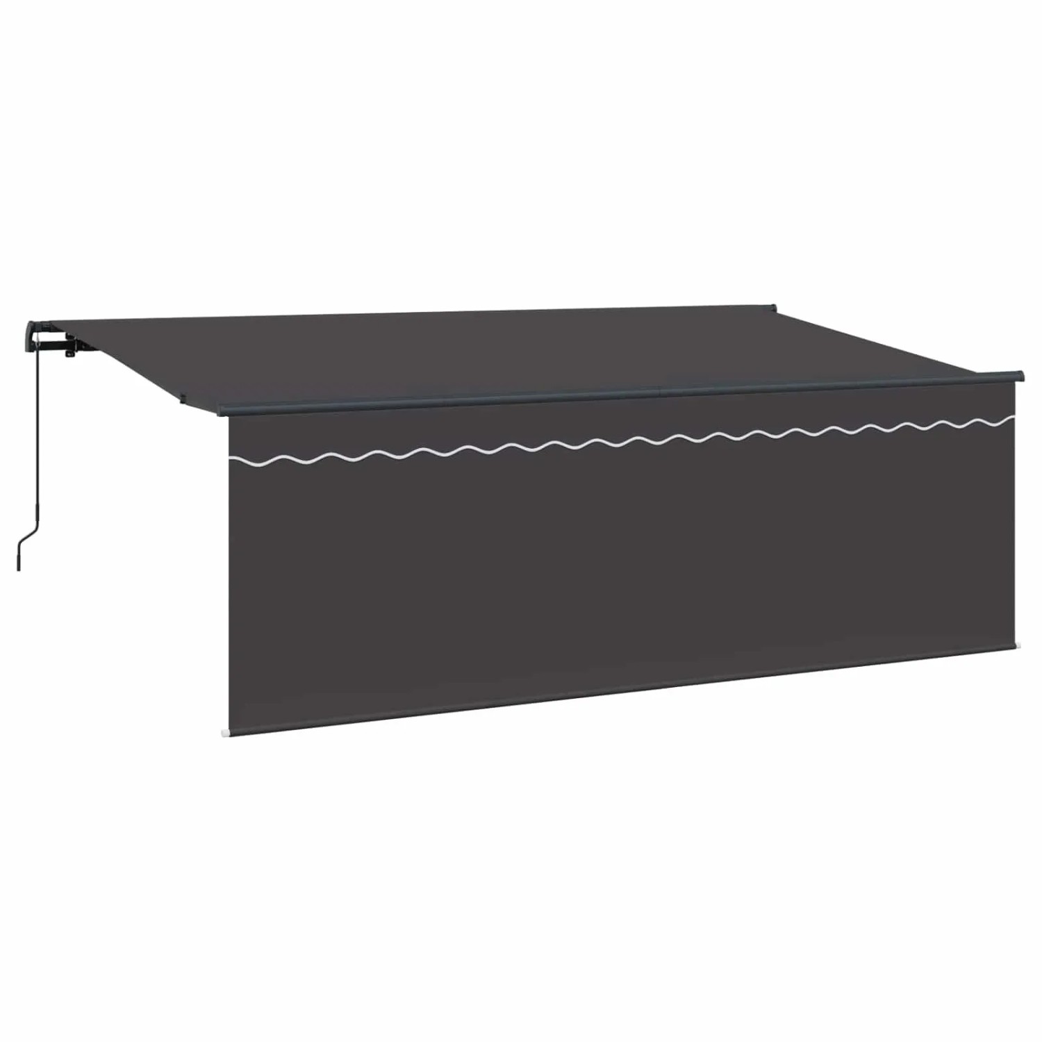 vidaXL Einziehbare Markise Anthrazit 400 x 200 cm 3329802